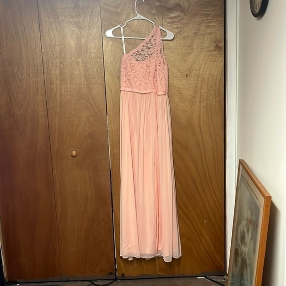 David’s Bridal One Shoulder Gown